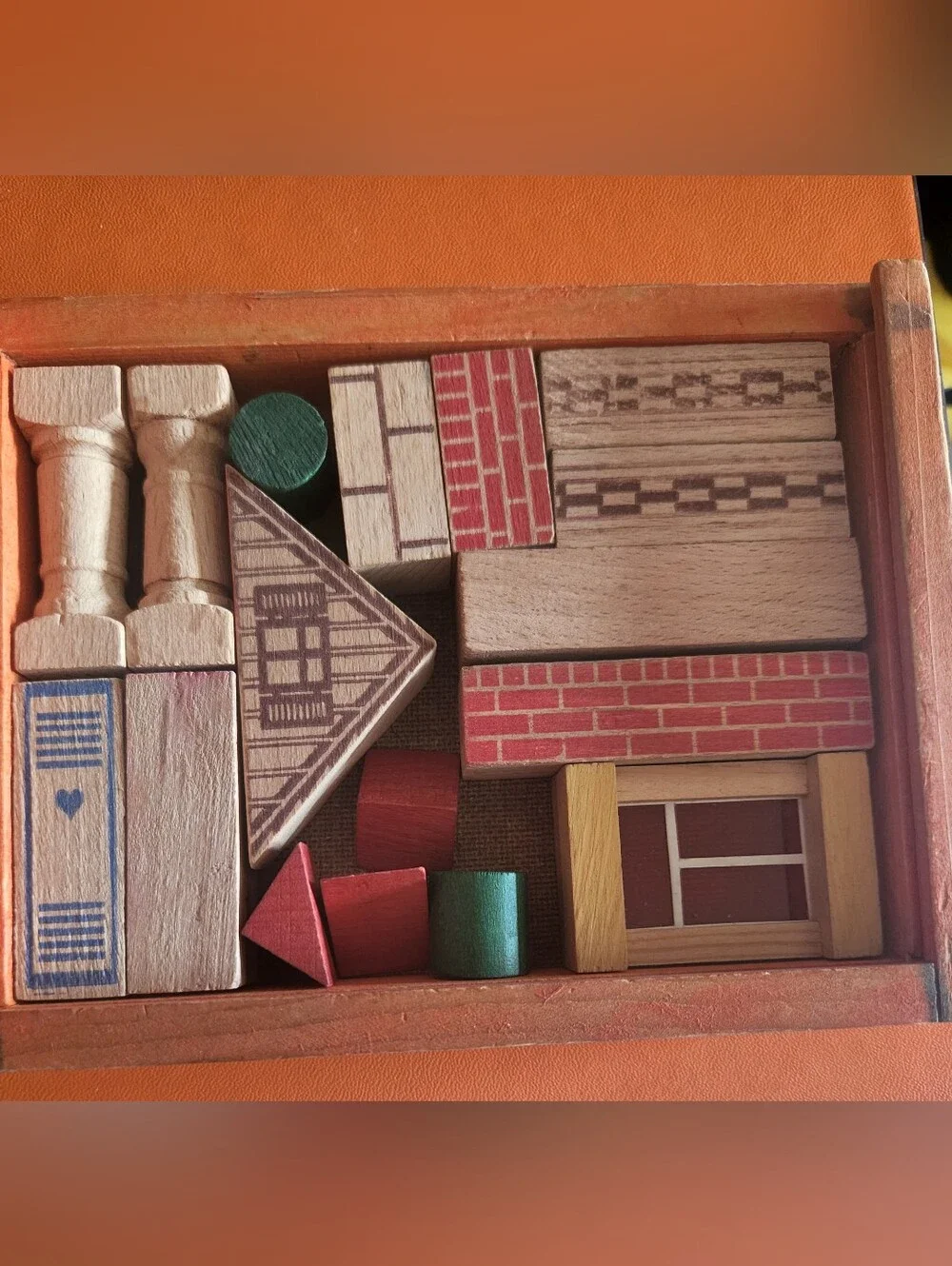 Vintage German Juri wooden building block Set